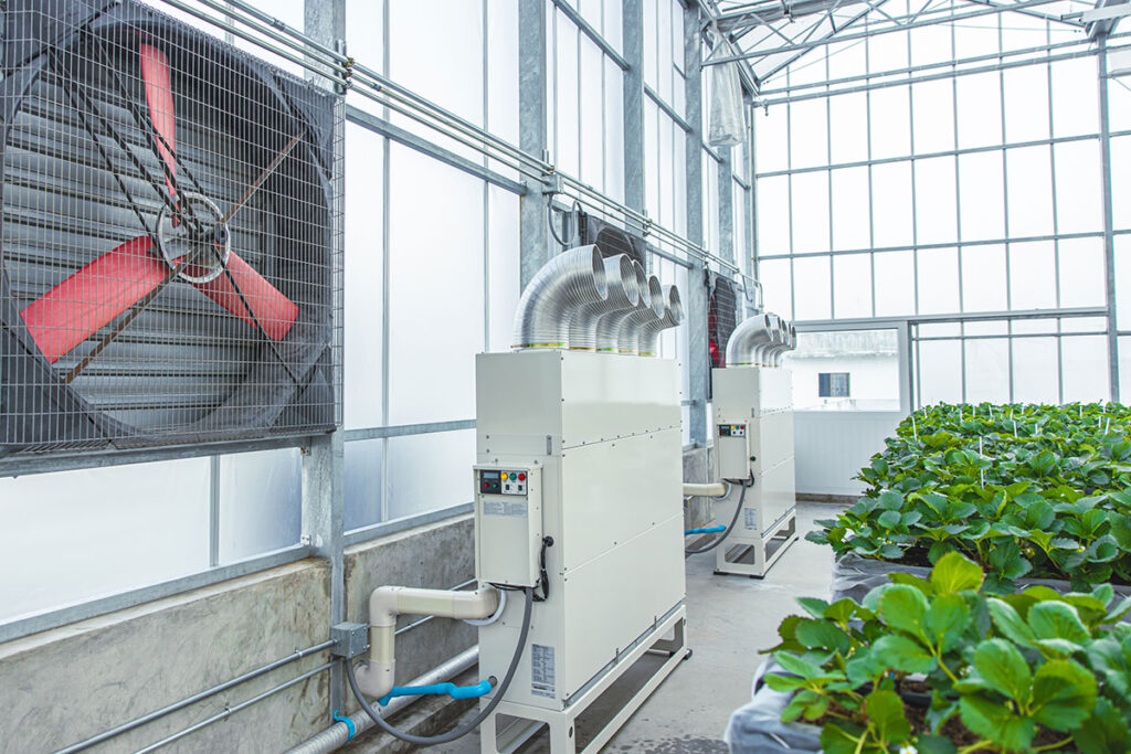 HVAC and airflow management system in an indoor farming environment