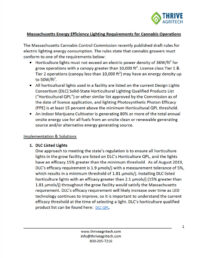 White Paper: Massachusetts Lighting Power Requirements