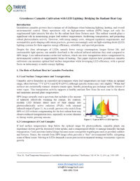 Cover image: Greenhouse Cannabis Cultivation with LED Lighting: Bridging the Radiant Heat Gap